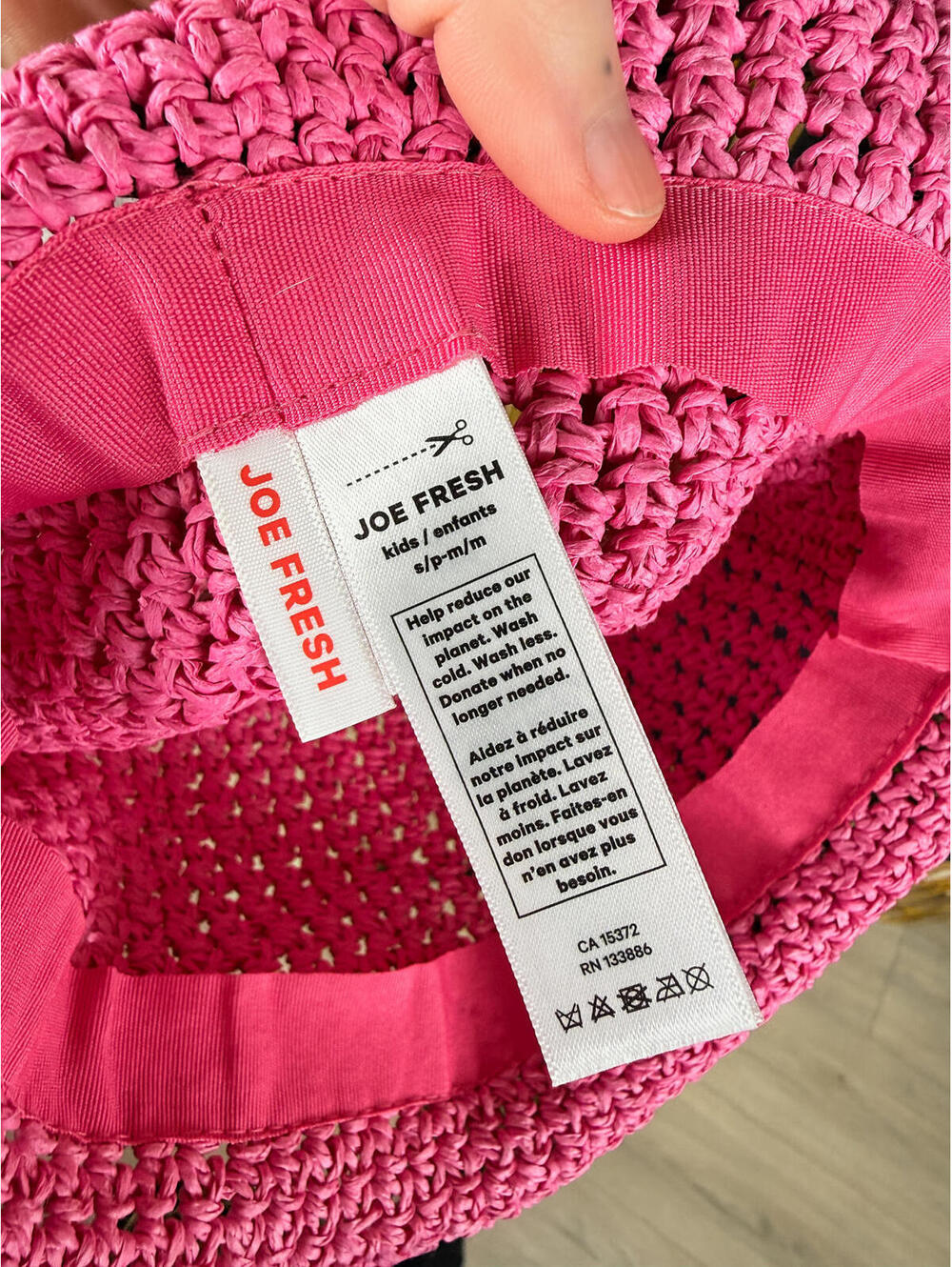 Crochet‎ Bucket Hat Pink Green Knit Hat Summer Boho - Picture 4 of 4